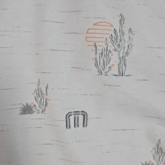 Travis Mathew Polo Shirt Men’s Size 2xl White VW Bus Summer Desert - Picture 3 of 11